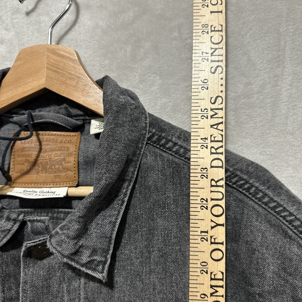 Levi's Premium Men's Relaxed Fit Trucker Jacket Size Small‎ Charcoal - Picture 8 of 8